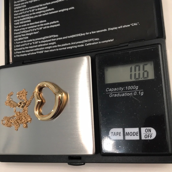 Tiffany & Co. Elsa Peretti 27mm Open Heart Neck. - Picture 7 of 9